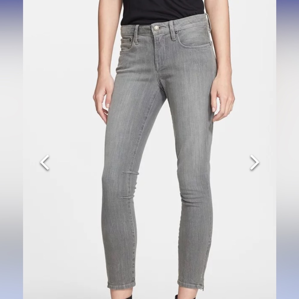 Helmut Lang Ankle Zip Skinny Jeans
